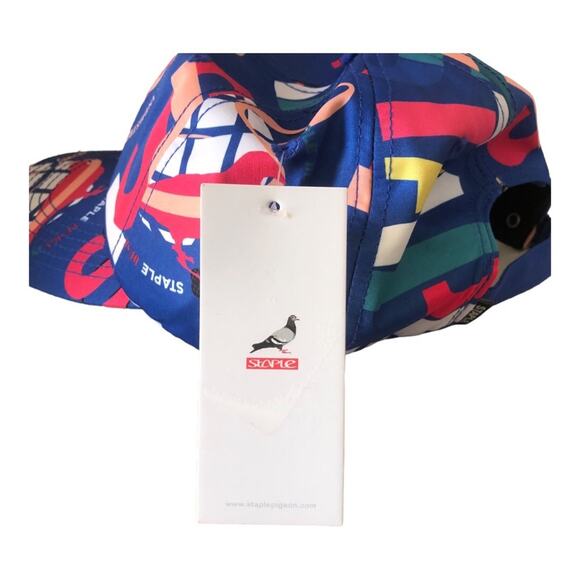 Staple NWT Men’s Streetwear Blue Red Orange Yellow Graphic Snap-Back Hat - Picture 7 of 12